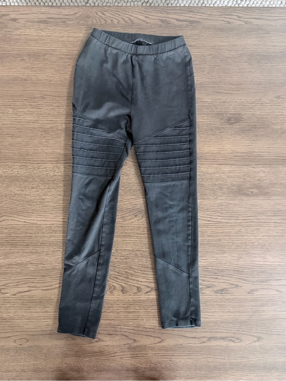 Girls Large (10/12) Art Class Black Ribbed Knee Joggers